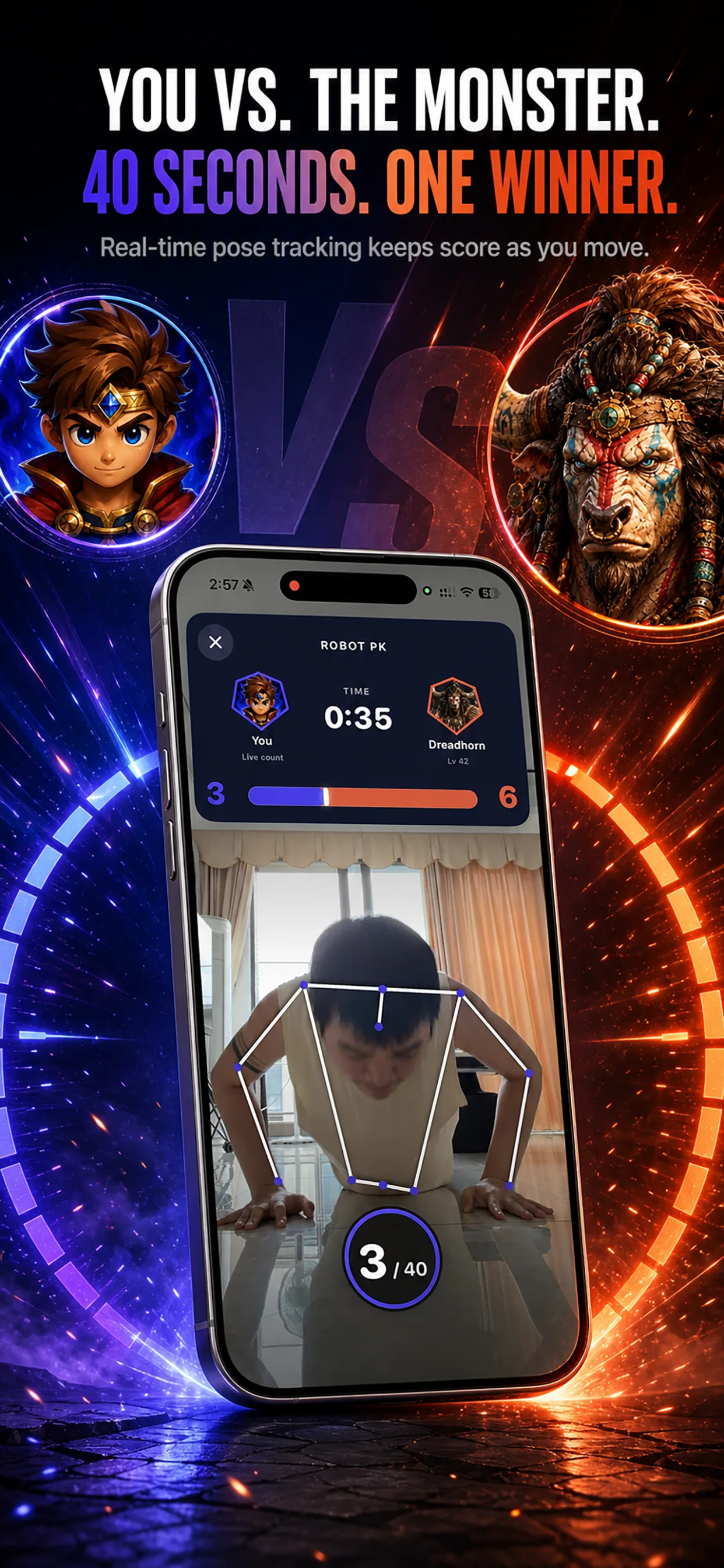 On-device push-up counter in the PushUp Unlock iPhone app blocker